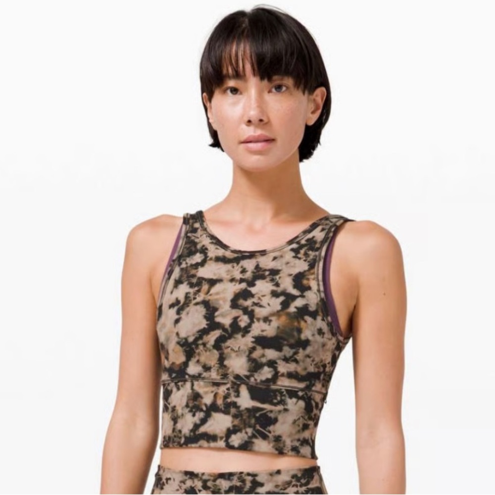 lululemon athletica Brown Tie-Dye Tank Top